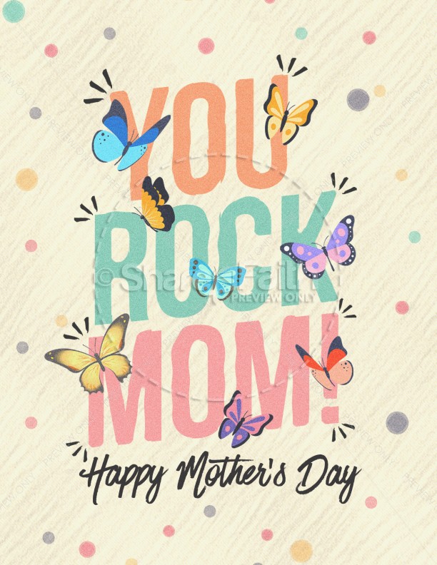 Mother's Day You Rock Church Flyer Thumbnail Showcase