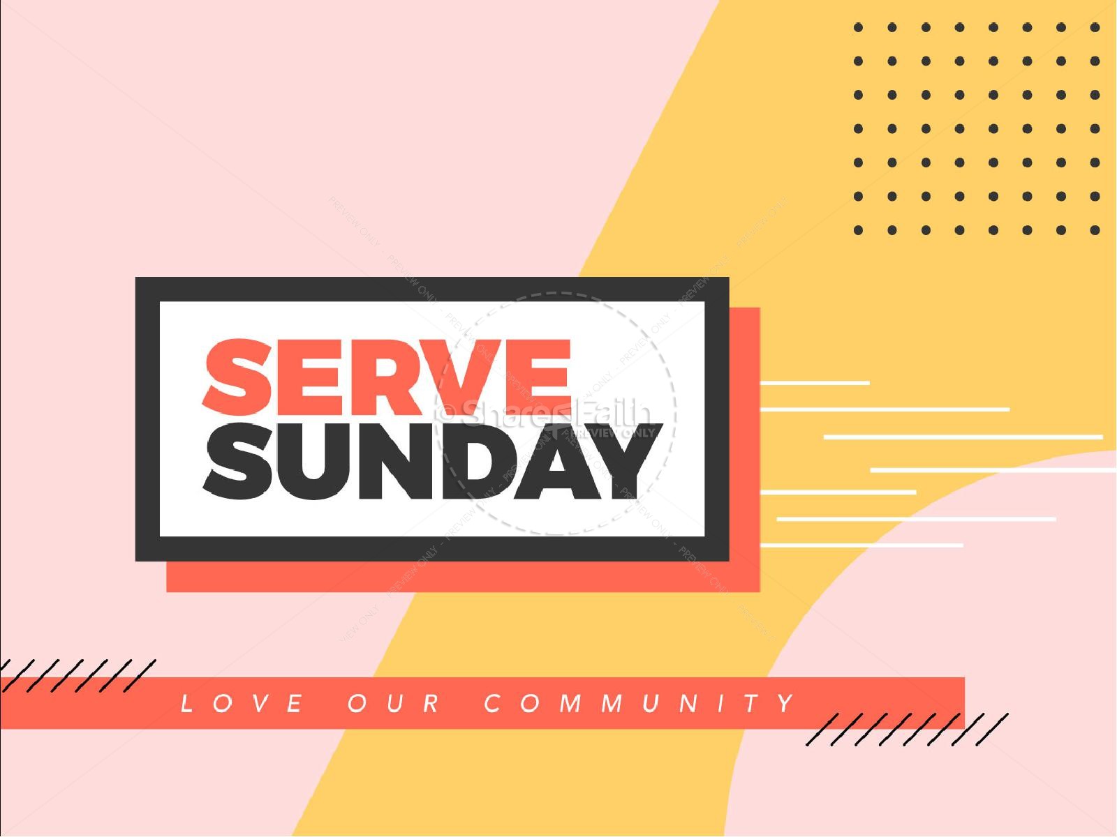 Serve Sunday Church PowerPoint Thumbnail 1