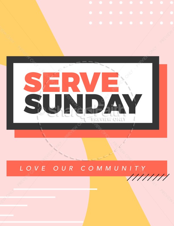 Serve Sunday Church Flyer Thumbnail Showcase