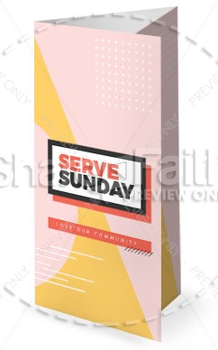 Serve Sunday Church Trifold Bulletin Thumbnail Showcase