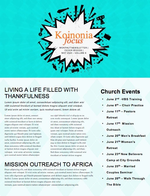 Rad Dad Father's Day Church Newsletter