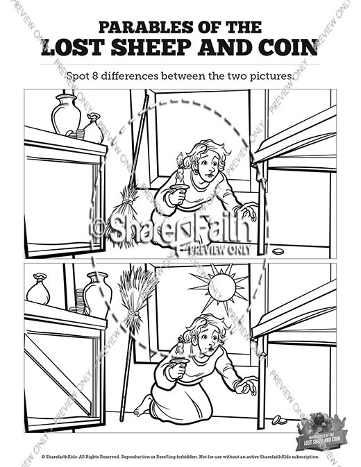 lost coin coloring pages