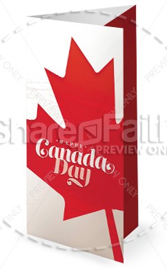 Canada Day Maple Leaf Trifold Bulletin Thumbnail Showcase