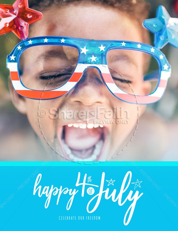 Celebrate Freedom 4th of July Church Flyer Thumbnail Showcase