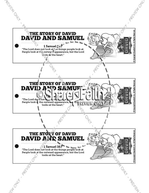 1 Samuel 16 David and Samuel Bible Bookmarks Thumbnail Showcase