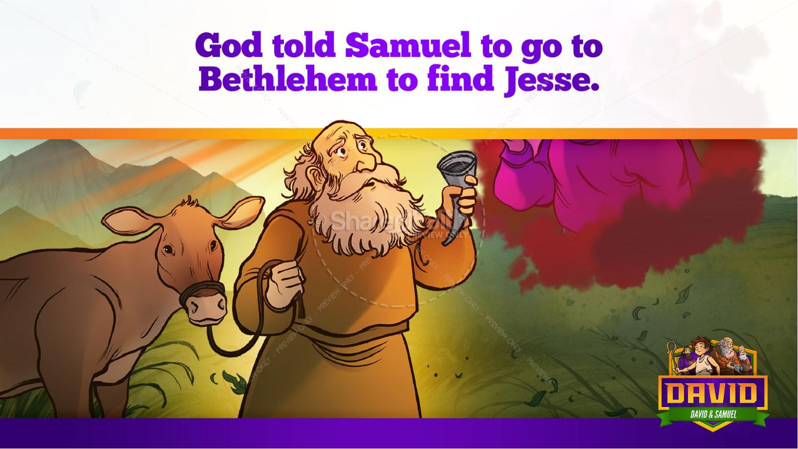 1 Samuel 16 David and Samuel Kids Bible Story Thumbnail 12