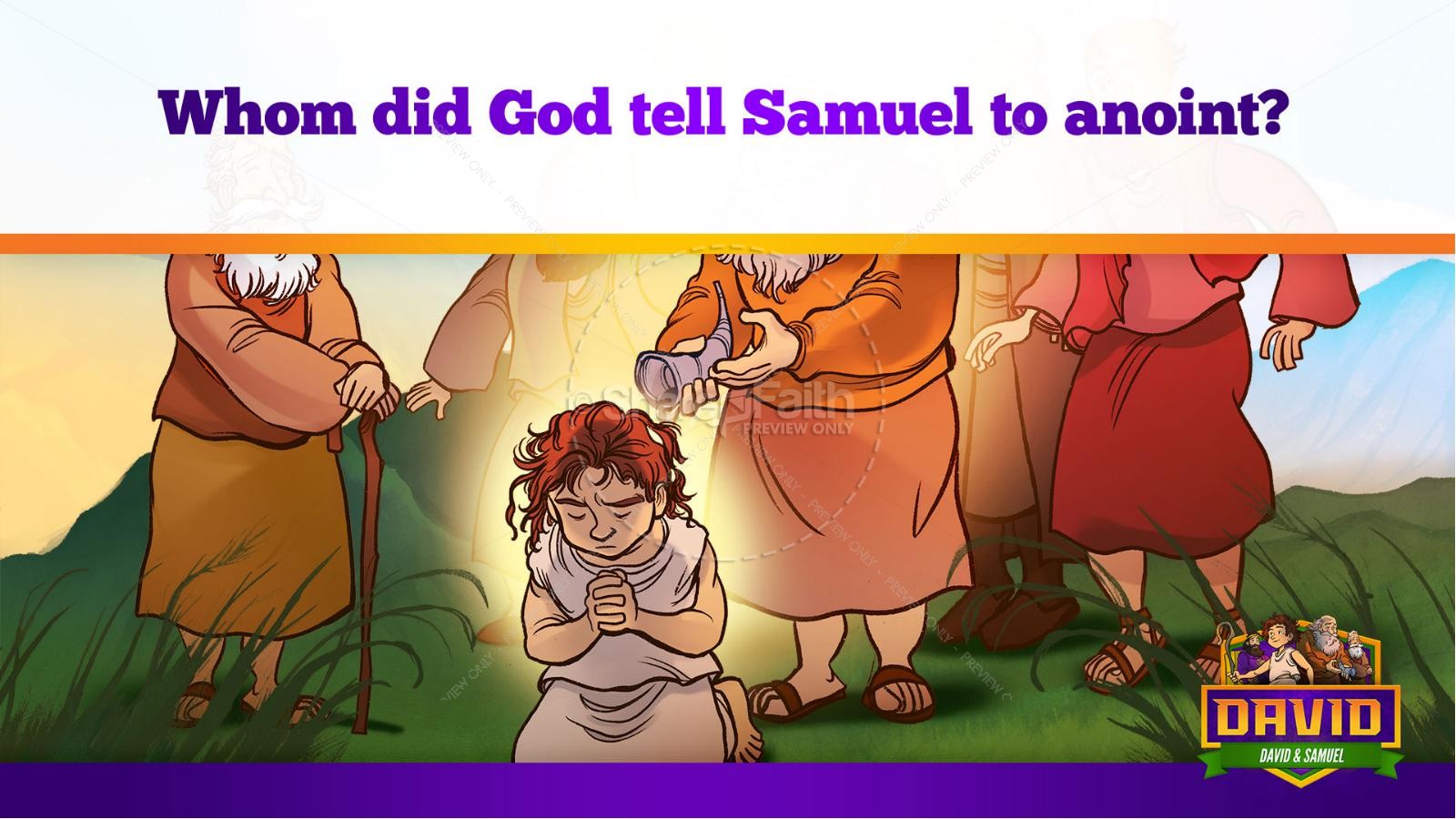 1 Samuel 16 David and Samuel Kids Bible Story Thumbnail 23