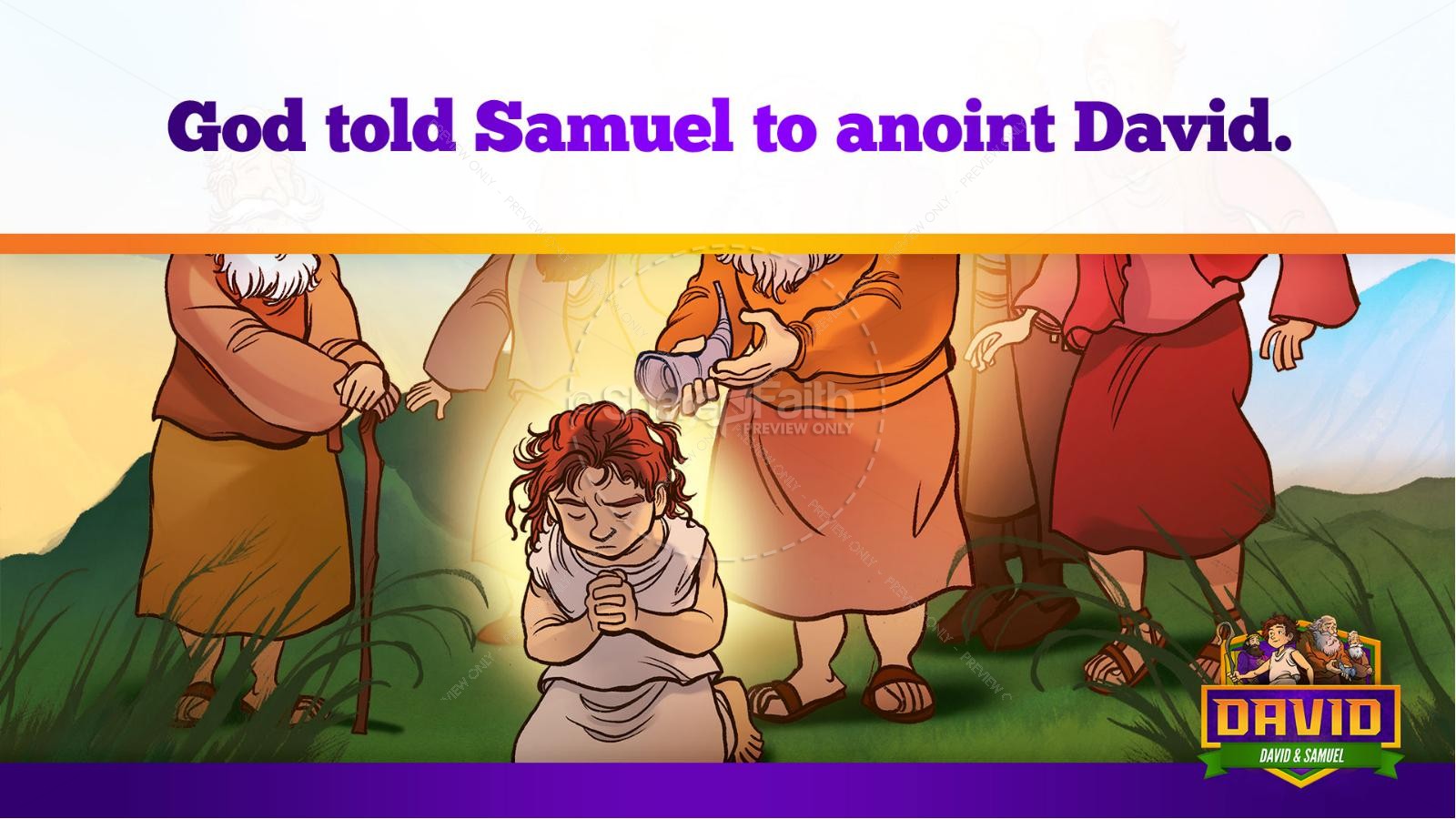 1 Samuel 16 David and Samuel Kids Bible Story Thumbnail 24