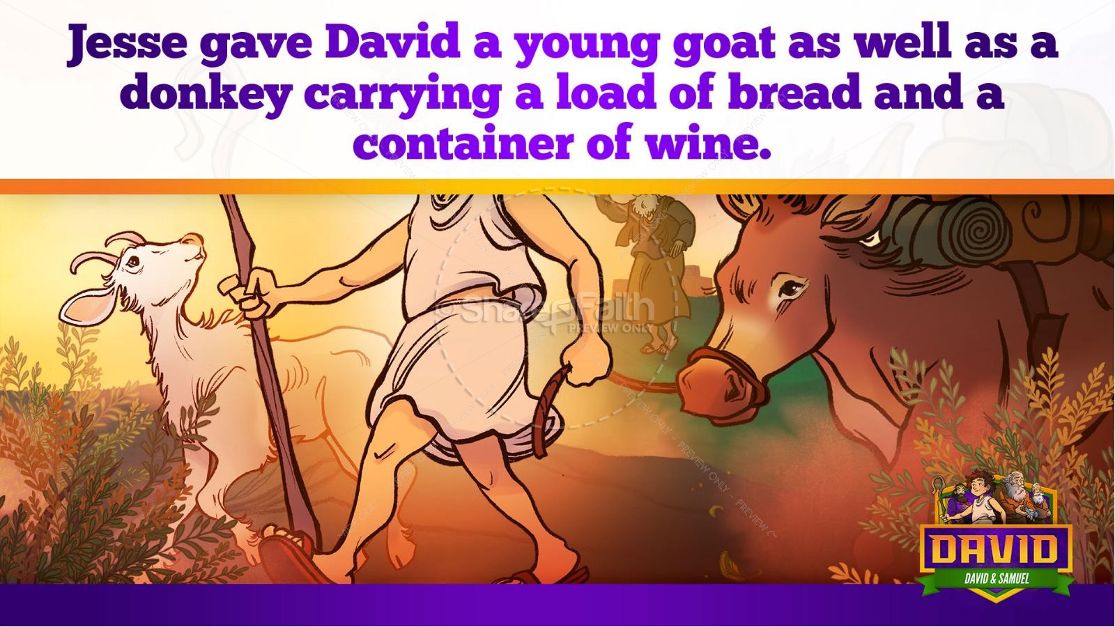 1 Samuel 16 David and Samuel Kids Bible Story Thumbnail 32