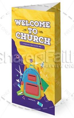 Back To School Yellow Church Trifold Bulletin Thumbnail Showcase