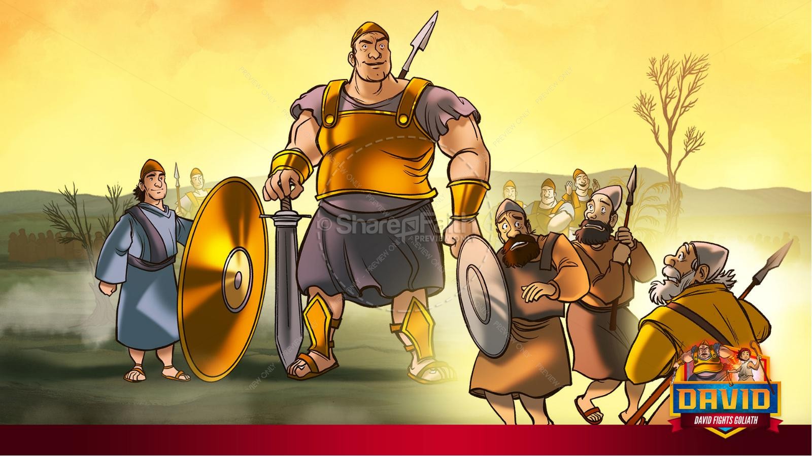 1 Samuel 17 David Fights Goliath Kids Bible Story