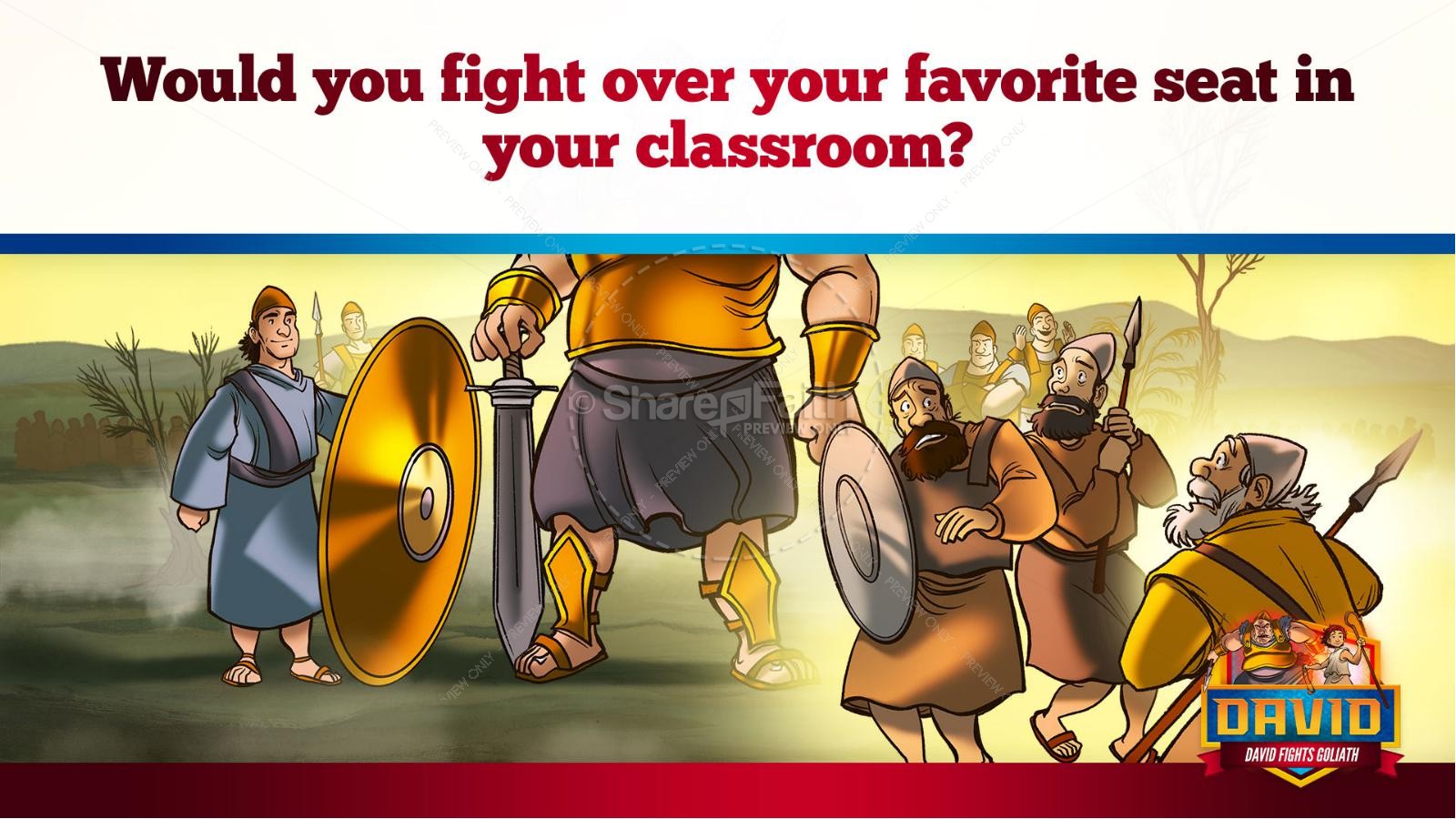 1 Samuel 17 David Fights Goliath Kids Bible Story Thumbnail 16