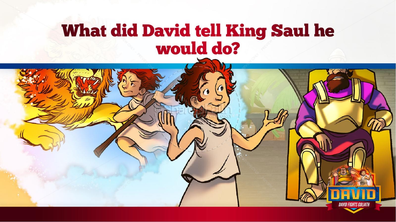 1 Samuel 17 David Fights Goliath Kids Bible Story Thumbnail 26