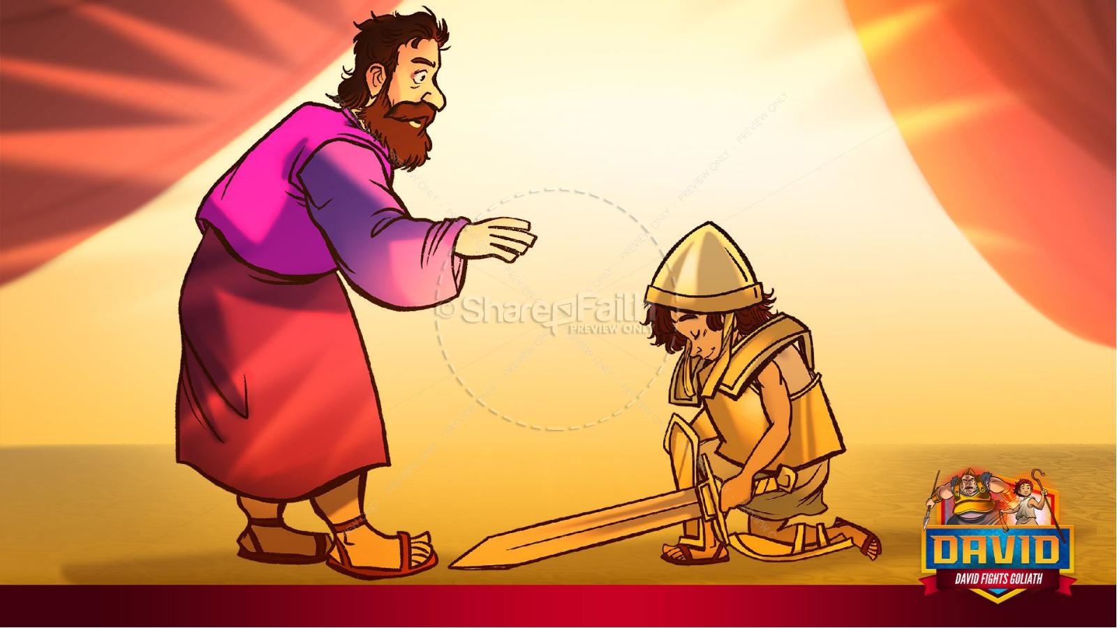 1 Samuel 17 David Fights Goliath Kids Bible Story Thumbnail 29