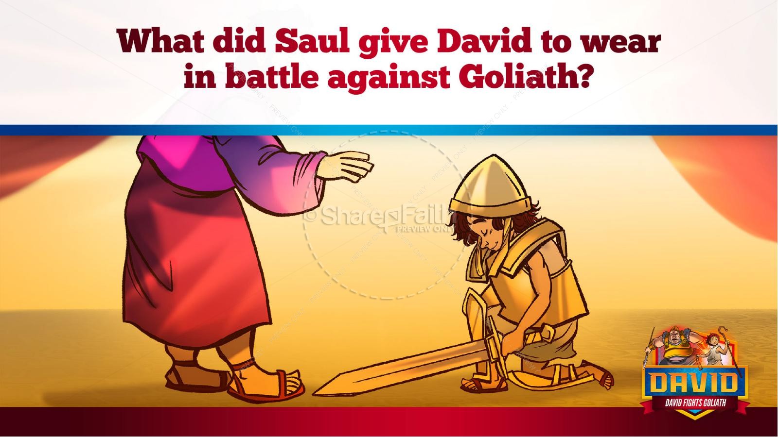 1 Samuel 17 David Fights Goliath Kids Bible Story Thumbnail 30