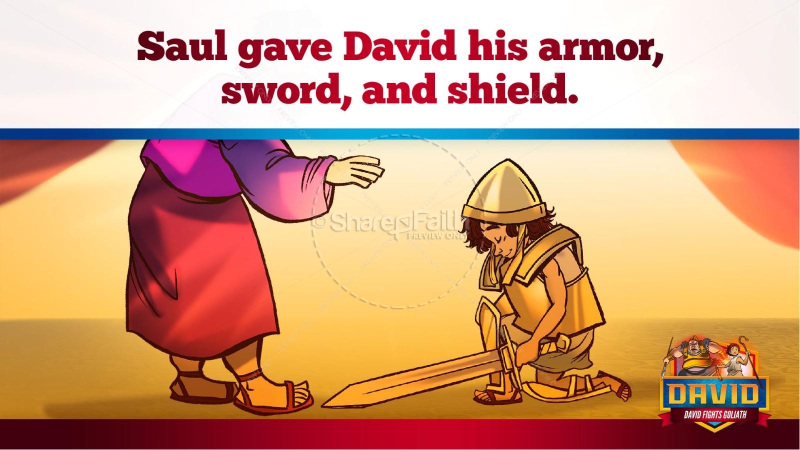 1 Samuel 17 David Fights Goliath Kids Bible Story Thumbnail 31