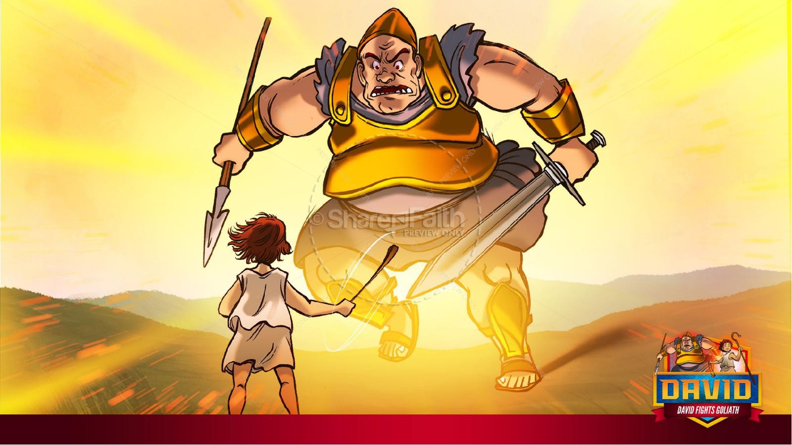 1 Samuel 17 David Fights Goliath Kids Bible Story Thumbnail 37