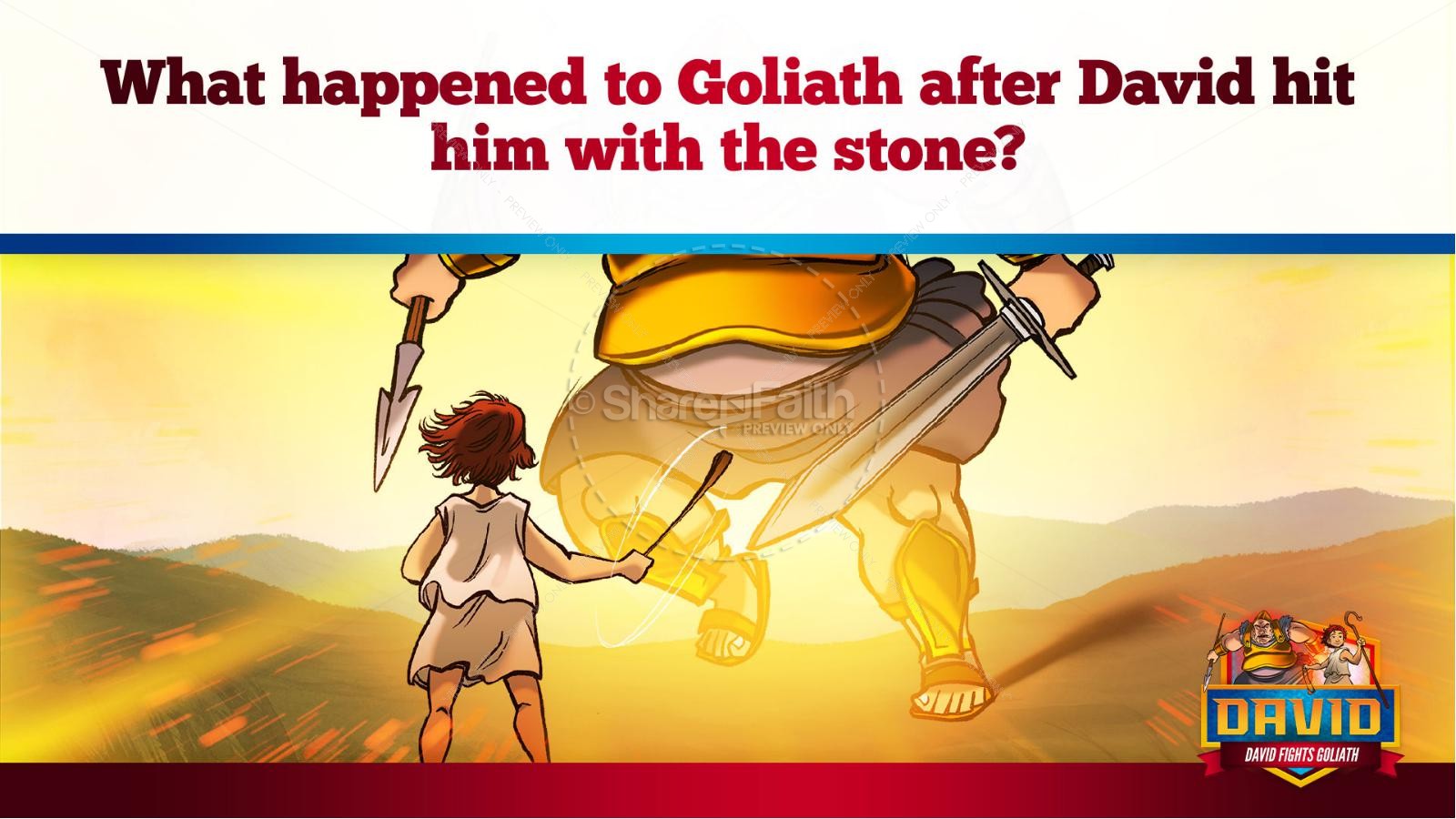 1 Samuel 17 David Fights Goliath Kids Bible Story Thumbnail 38