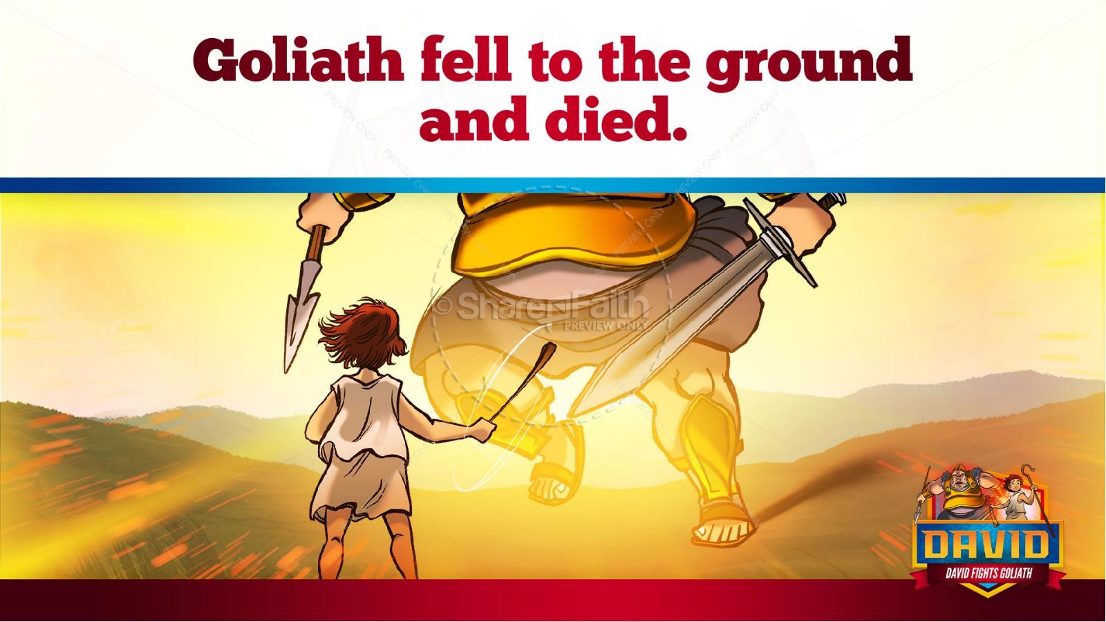 1 Samuel 17 David Fights Goliath Kids Bible Story Thumbnail 39