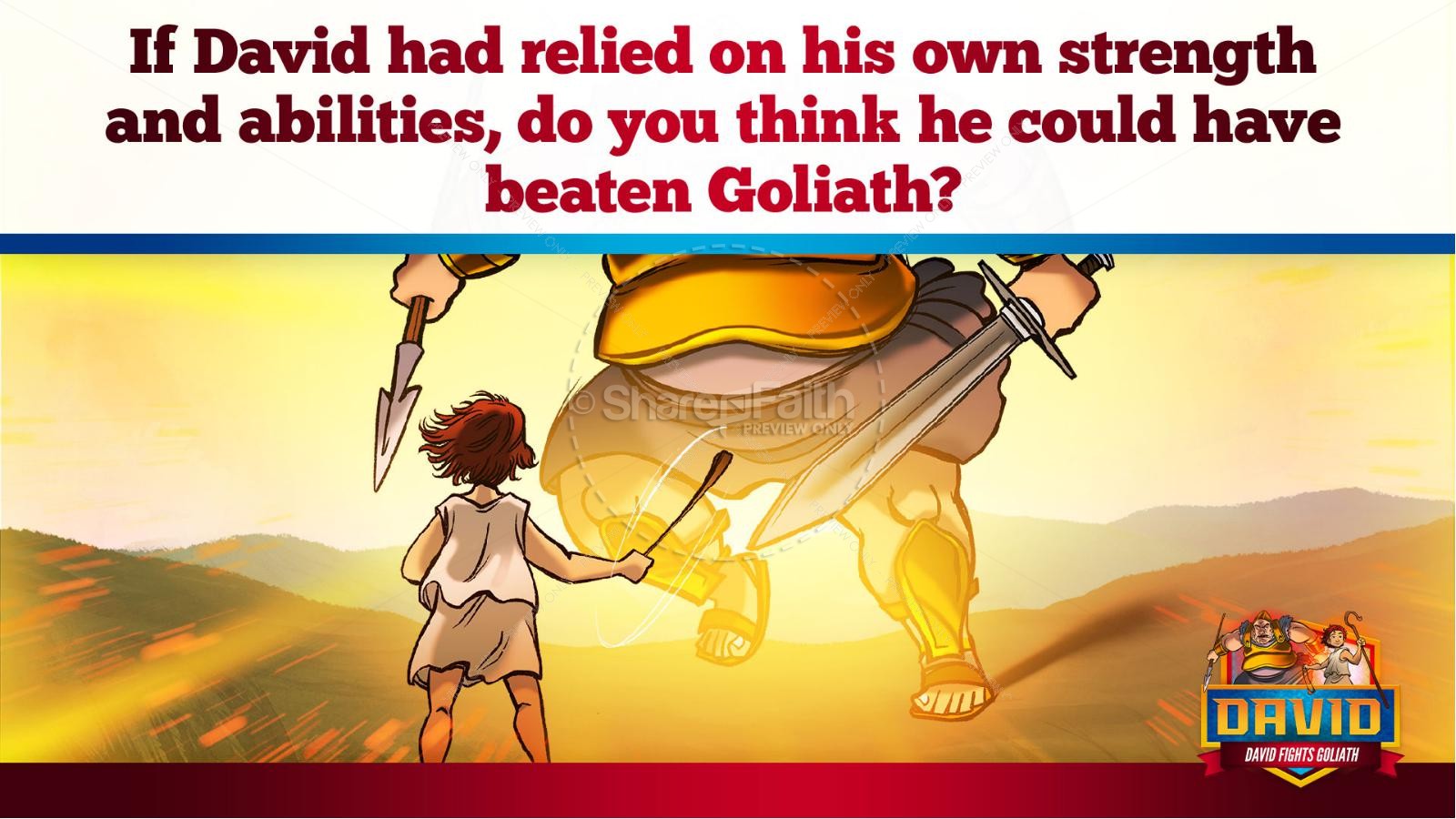 1 Samuel 17 David Fights Goliath Kids Bible Story Thumbnail 40