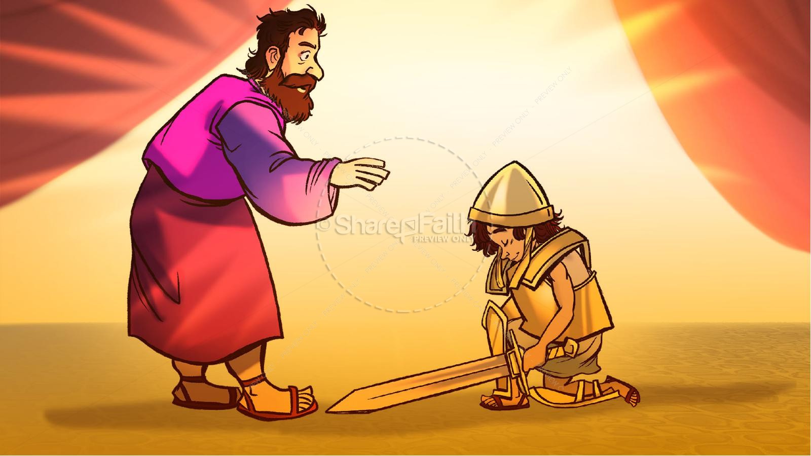 1 Samuel 17 David Fights Goliath Kids Bible Story