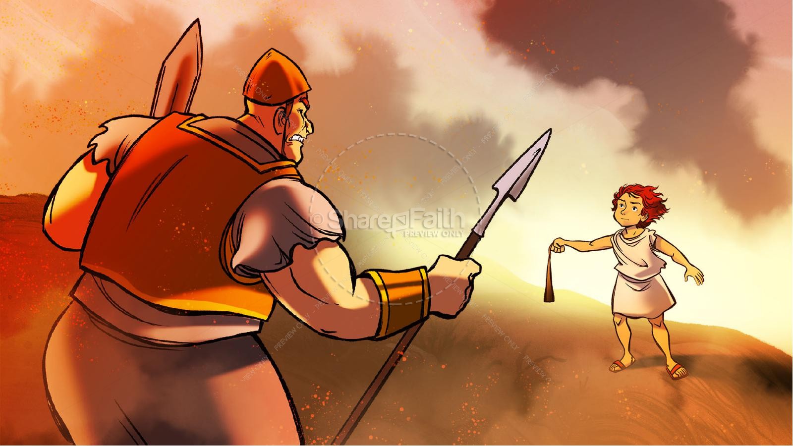 1 Samuel 17 David Fights Goliath Kids Bible Story Thumbnail 8