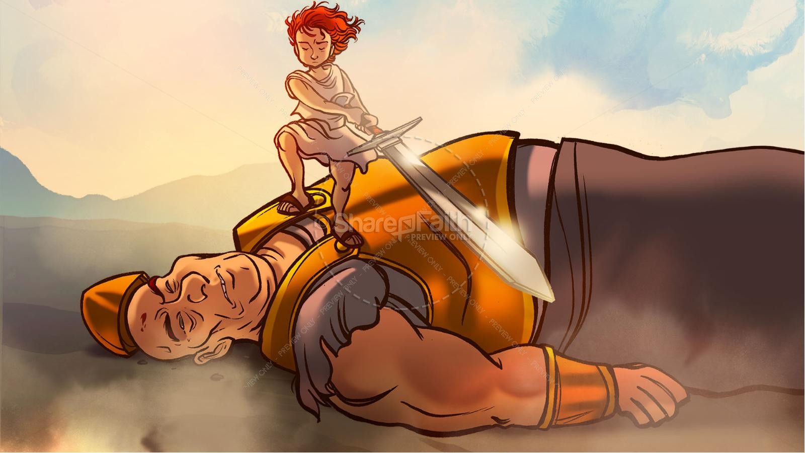 1 Samuel 17 David Fights Goliath Kids Bible Story Thumbnail 10