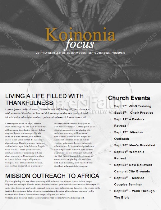 In This Together Church Newsletter Thumbnail Showcase