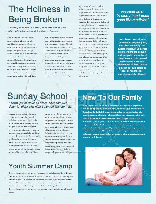 Blue Labor Day Church Newsletter | page 2
