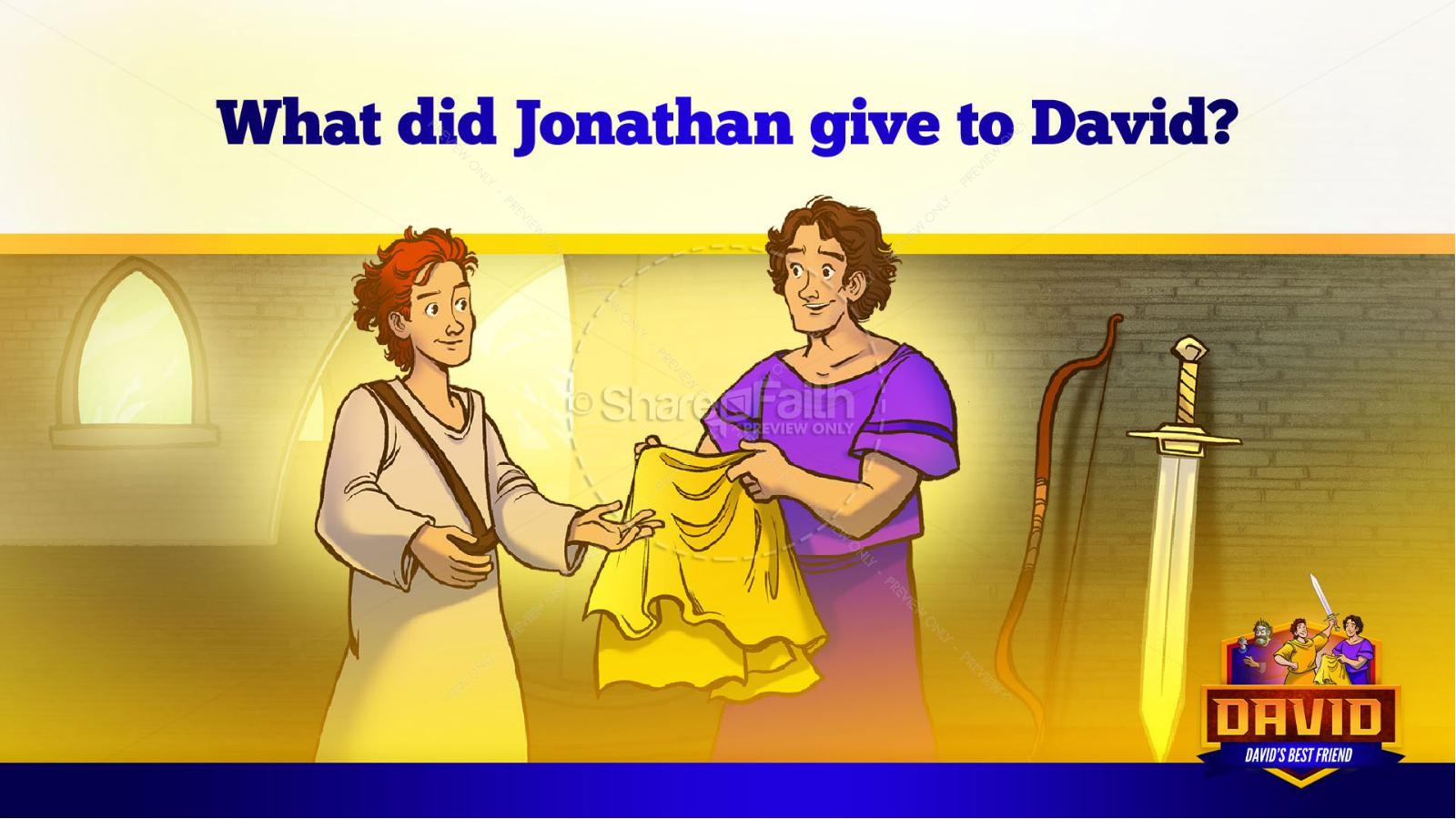 1 Samuel 18 19 David, Saul, & Jonathan Kids Bible Story Thumbnail 18