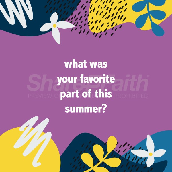 Summer Purple Flower Social Media Graphic
