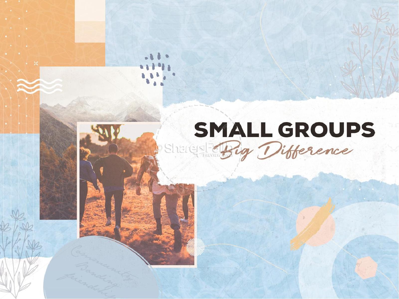 Small Groups Big Difference Church PowerPoint Thumbnail 1