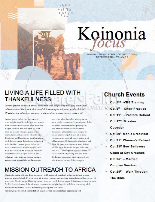 Small Groups Big Difference Church Newsletter Thumbnail Showcase