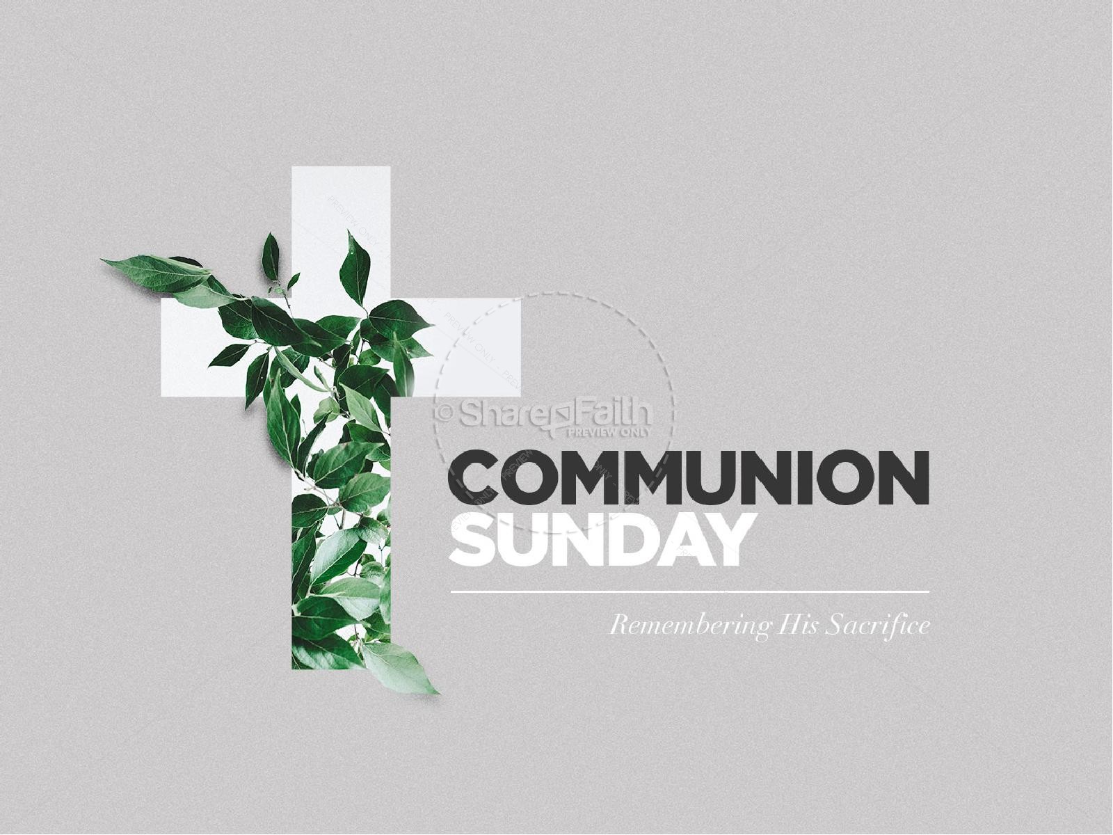 Communion Sunday Cross Church PowerPoint Thumbnail 1