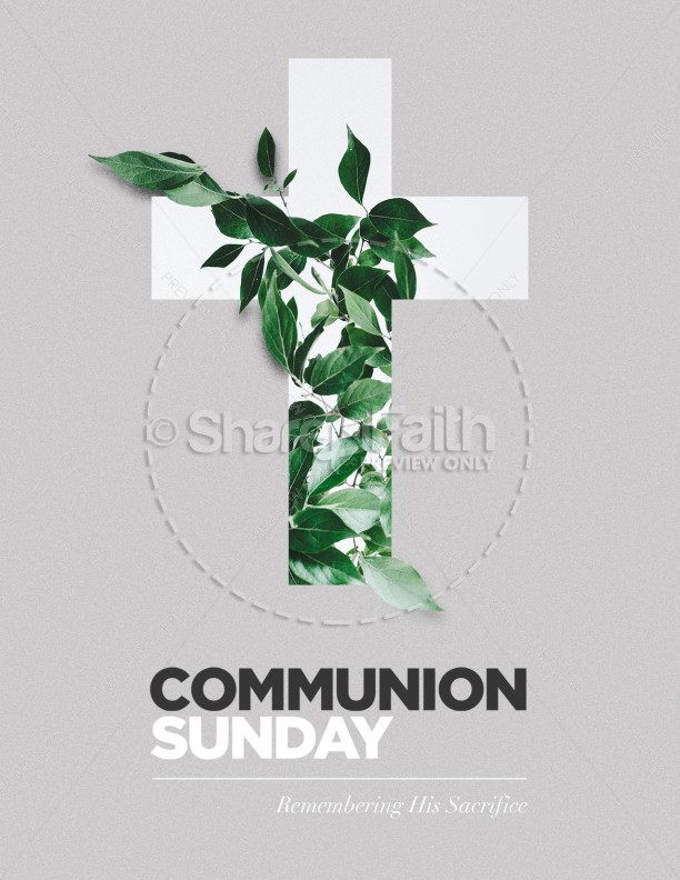 Communion Sunday Cross Church Flyer Thumbnail Showcase