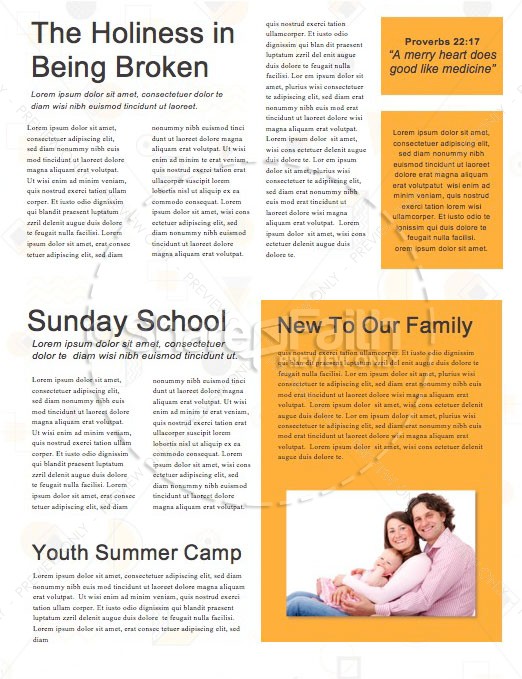 Pastor Appreciation Yellow Church Newsletter | page 2