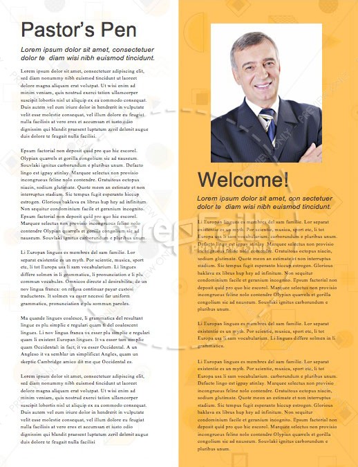 Pastor Appreciation Yellow Church Newsletter | page 3