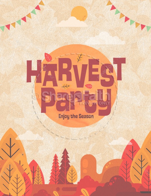 Autumn Harvest Party Church Flyer Thumbnail Showcase