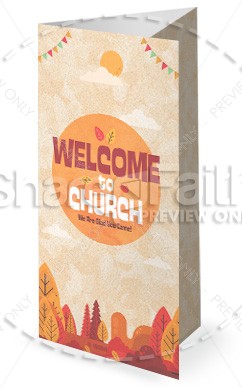 Autumn Harvest Party Church Trifold Bulletin Thumbnail Showcase