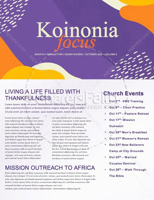Purple Trunk Or Treat Church Newsletter Thumbnail Showcase