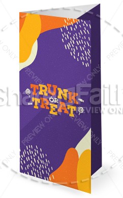 Purple Trunk Or Treat Church Trifold Bulletin Thumbnail Showcase