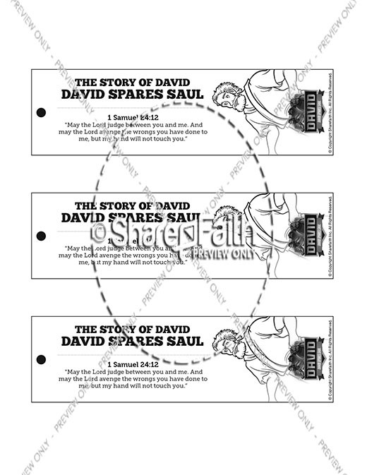 1 Samuel 23 24 David Spares Saul Bible Bookmarks Thumbnail Showcase