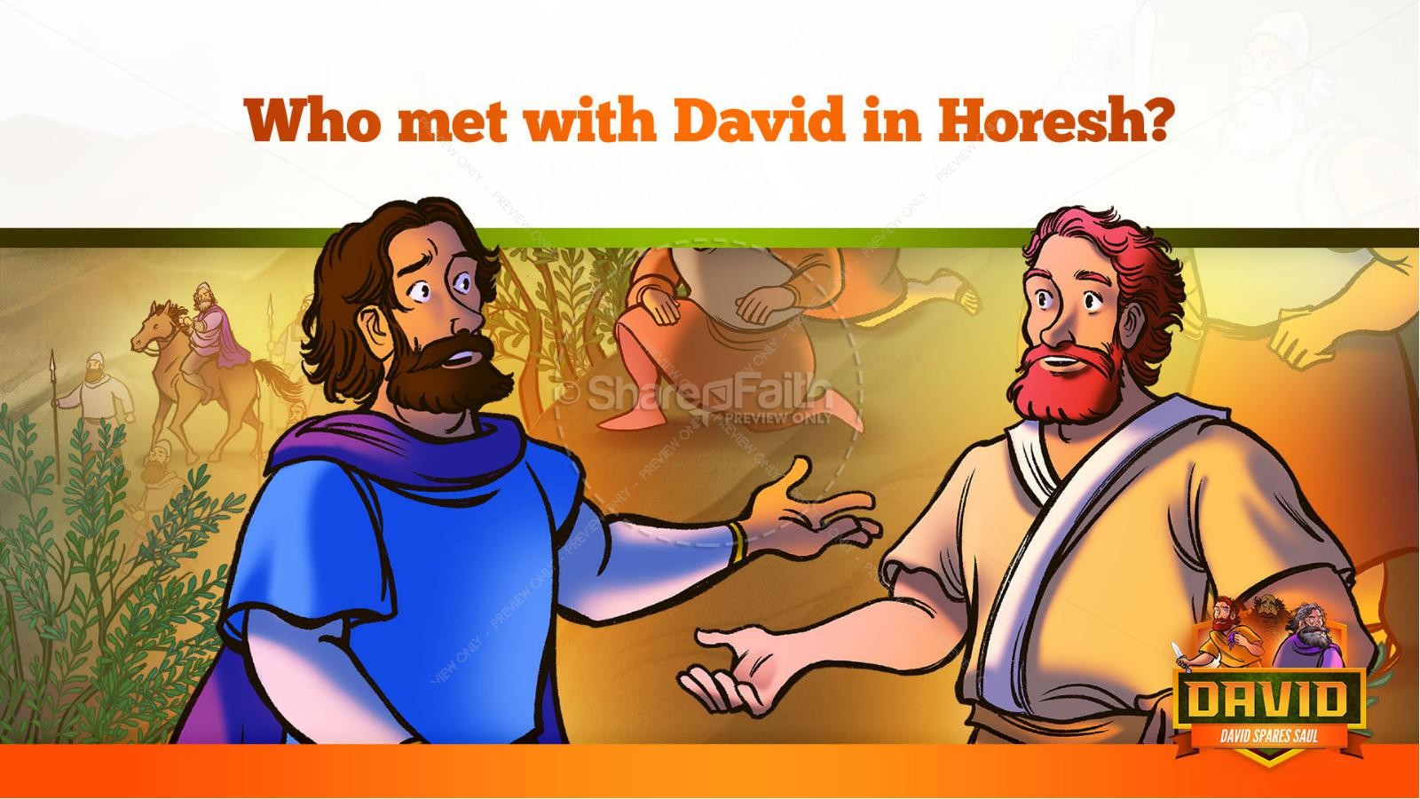 1 Samuel 23 24 David Spares Saul Kids Bible Story Thumbnail 22