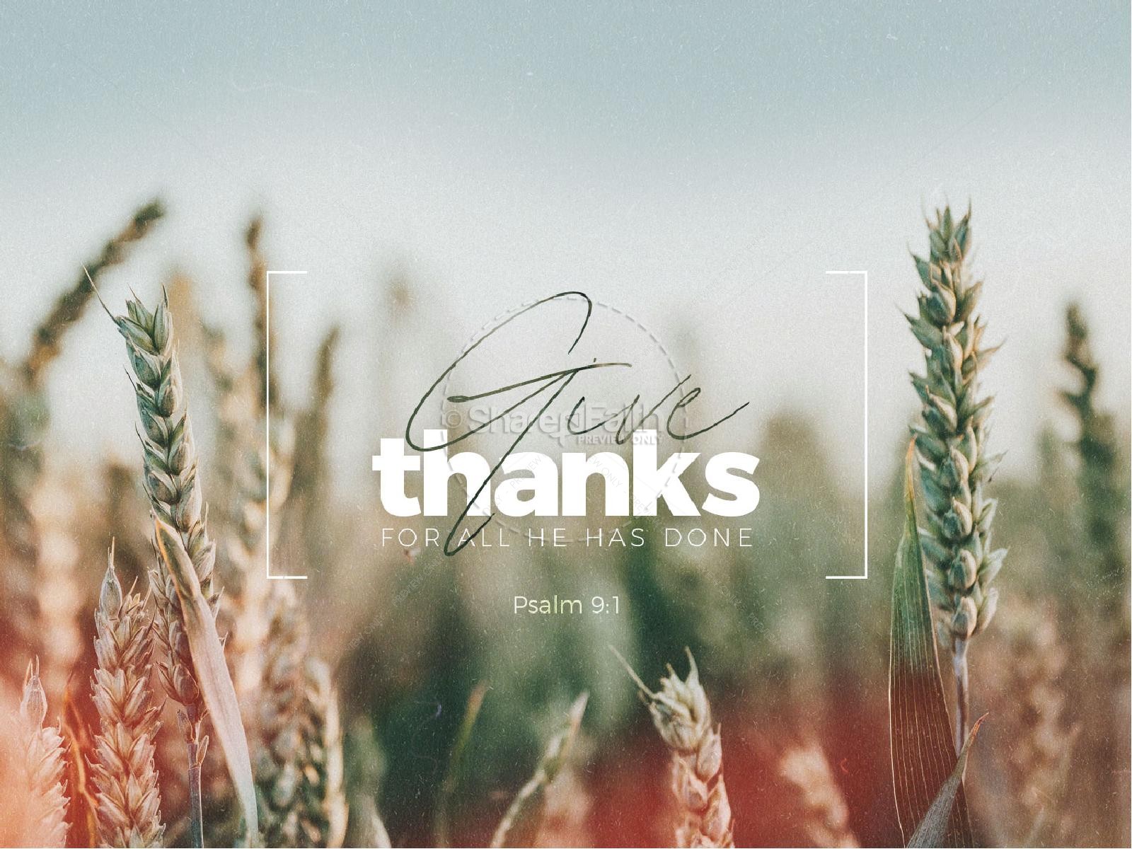 Give Thanks Field Church PowerPoint