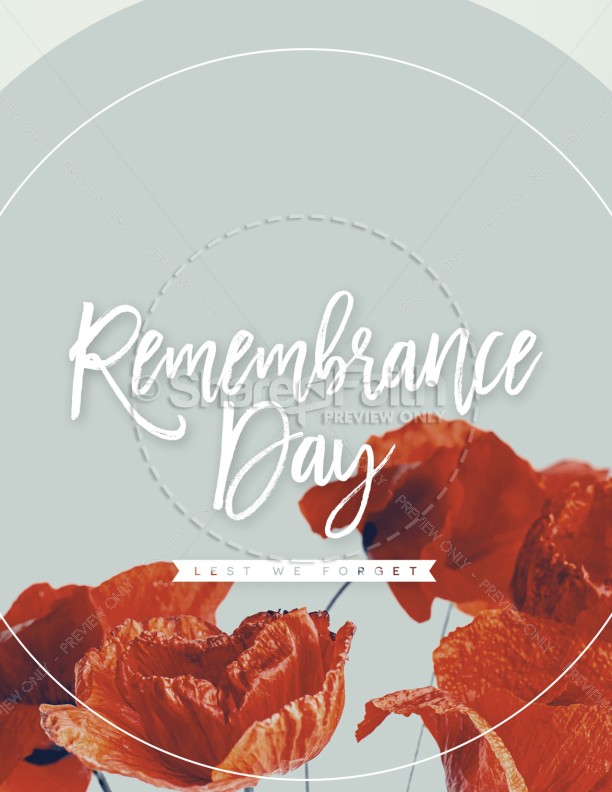 Remembrance Day Poppies Church Flyer Thumbnail Showcase