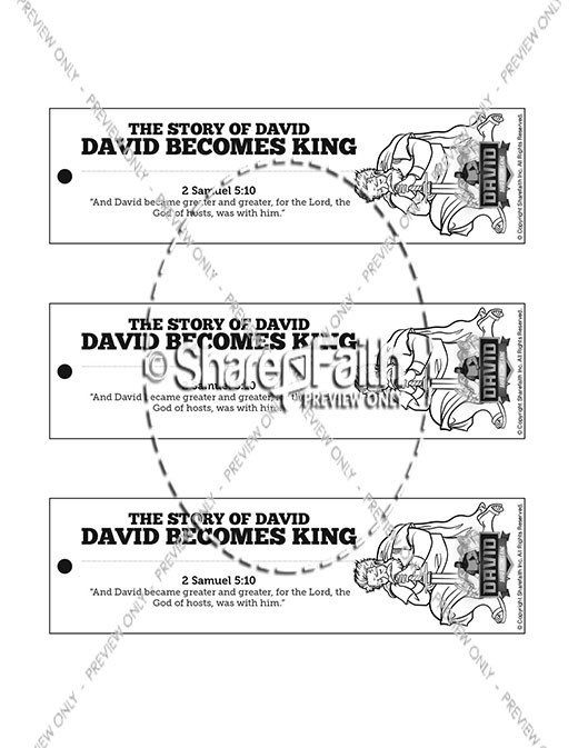 2 Samuel 5 David Becomes King Bible Bookmarks Thumbnail Showcase