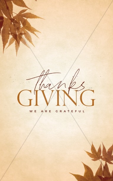 Grateful Thanksgiving Church Bifold Bulletin Thumbnail Showcase