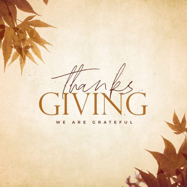 Grateful Thanksgiving Social Media Graphic