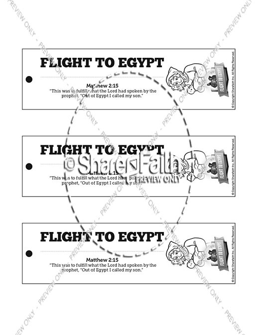 Matthew 2 Flight To Egypt Bible Bookmarks Thumbnail Showcase