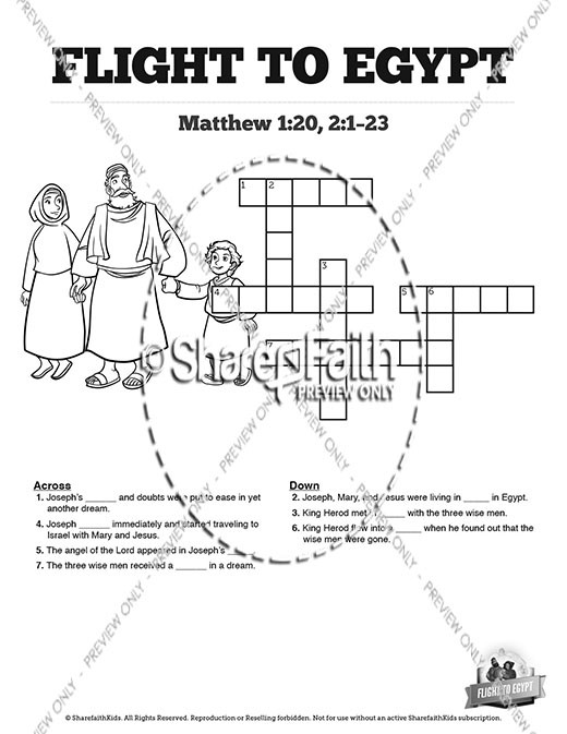 jesus in egypt coloring pages